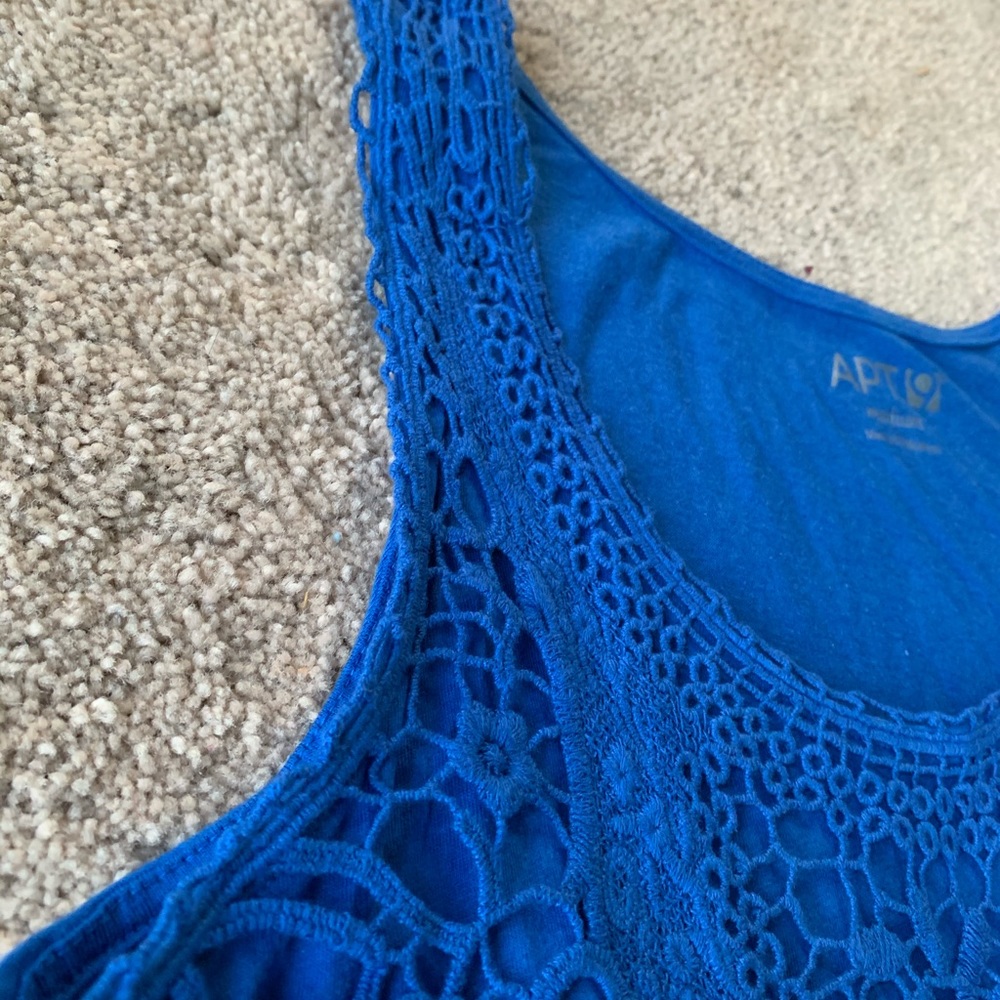 Apt. 9 Royal Blue Crochet Lace Tank Top - Picture 8 of 11